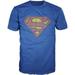 Superman Distressed Logo Royal Blue Men's T-shirt