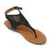 Victoria K Women's Laser Cut Out Pattern with Studded and Side Strap Wedge Sandals