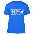 Problem Solved Marriage Funny T-Shirt Party Outfit Color Royal Blue X-Large