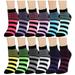 12 Pairs Women's Ankle Socks Assorted Colors Size 9-11 Striped #2