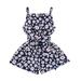 ZIYIXIN Girl's Jumpsuit Sweet Daisy Print Single-breasted Bandage Short Pants