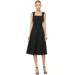 Ever Pretty Womens Square Neckline Sleeveless A-Line Formal Office Work Dress 10013 Black Large