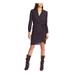 1. STATE Womens Purple Speckle Long Sleeve V Neck Above The Knee Wrap Dress Evening Dress Size 14