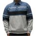 Classics by Palmland Horizontal Stripes Long Sleeve Banded Bottom Shirt (XLarge, Blue HT)