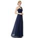 Ever-Pretty Women's Flower One Shoulder Bridesmaids Dresses for Juniors 09768J Navy Blue US5