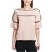 Calvin Klein Womens Pipe Trim Pullover Blouse