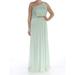 ADRIANNA PAPELL Womens Green Embellished Lace One-shoulder Gown Asymetrical Neckline Full-Length Evening Dress Size: 14