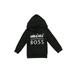 LA HIEBLA Toddler Baby Long Sleeve Letter Print Hoodie With Pocket