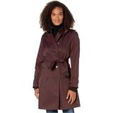 Lauren Ralph Lauren Women's Year Round Rain Trench Coat, Cranberry, Large