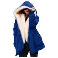 Women Ladies Thicken Slim Hooded Big Fur Collar Down Jacket Coat