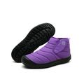 Avamo Winter Women Men Casual Shoes Outdoor Couple Snow Boots Plush-lined Slip On Warm Ankle Shoes