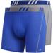 ADIDAS MEN'S PACK 2 - BP ROYAL GREY MEDIUM - UNDERWEAR X3 BOXER BRIEF 5" MESH