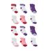 Hanes Baby and Toddler Girls Non-Skid Turn-Cuff Socks, 12-Pack