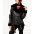 BCBGeneration Faux-Fur-Trim Moto Jacket