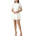 Allegra K Women's Solid Color Short Sleeve Casual A-Line Shirt Dress