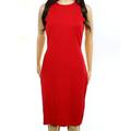 Lauren Ralph Lauren NEW Red Womens Size XL Crewneck Sheath Dress