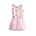 Sweet Kids Girls Pink Sequin Florals Mesh Junior Bridesmaid Dress
