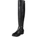 Material Girl Womens Webby Mixed Media Studded Over-The-Knee Boots