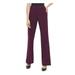 CALVIN KLEIN Womens Purple Wide Leg Wear To Work Pants Size 4