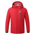 UKAP Men's Heated Jacket Full Zip with Detachable Hood Washable Winter Body Warmer (Battery is Not Included) Unisex Women Lightweight Heating Coat Clothing