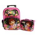 Dora the Explorer Flowers Large Rolling Backpack (16") and Lunch Box Set
