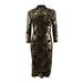 Rachel Rachel Roy Women's Metallic Velvet Burnout Dress (4, Black Gold)