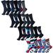 Alpine Swiss 24 Pack Mens Cotton Dress Socks Mid Calf Argyle Pattern Solids Set