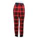 Cuddl Duds Women's Sz L Cozy Jersey Novelty Jogger Pajama Pants Red A381783