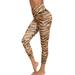 SAYFUT Women's Elastic Large Leopard Print Yoga Pants Leggings High Waist Workout Running Cycling Yoga Pants