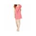 MAISON JULES Womens Pink Polka Dot Short Sleeve V Neck Mini Sheath Dress Size XL