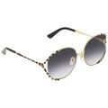 Gucci Grey Gradient Round Ladies Sunglasses GG0595S 001 59