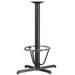 23.5" x 29.5" Restaurant Table X-Base with 3" Dia. Bar Height Column & Foot Ring