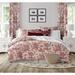 The Tailor's Bed Toile De Jouy Standard Cotton Comforter Set Polyester/Polyfill/Cotton in Red | Super King Comforter + 2 Shams | Wayfair