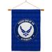 Breeze Decor Proud Dad Airman 2-Sided Polyester 40 x 28 in. Flag Set in Blue/Gray | 40 H x 28 W in | Wayfair BD-MI-HS-108514-IP-BO-03-D-US20-AF