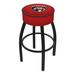 Holland Bar Stool NHL Bar & Round Counter Stool Plastic/Acrylic/Leather/Metal/Faux leather in Black | 25 H x 18 W x 18 D in | Wayfair L8B125FlaPan