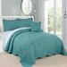 Darby Home Co Lucinda Microfiber Traditional Oversized 4 Piece Quilt Set Polyester/Polyfill/Microfiber in Green/Blue | Wayfair