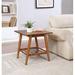 Hashtag Home Brock 22” Wood Square End Table w/ Shelf Wood in Brown | 22 H x 22 W x 22 D in | Wayfair B14653CE52A94E8E9C7802F07AFE3DC9