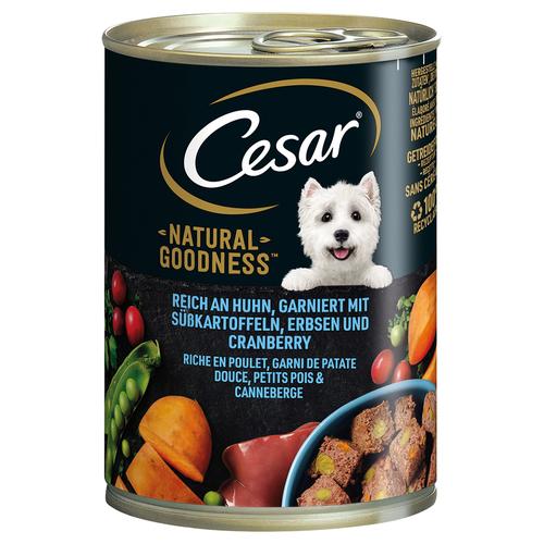 6x 400g Cesar Natural Goodness Huhn Hundefutter nass
