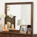 Red Barrel Studio® Leeannah Mirror In Walnut Finish, Solid Wood | 38 H x 40 W x 1.625 D in | Wayfair D201CA8199884AE089212759FD7174E1