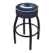 Holland Bar Stool NHL Bar & Round Counter Stool Plastic/Acrylic/Leather/Metal/Faux leather in Black | 30 H x 18 W x 18 D in | Wayfair L8B130VanCan