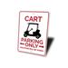 Lizton Sign Shop, Inc Cart Parking Aluminum Sign Metal in Gray/Red | 14 H x 10 W x 0.04 D in | Wayfair 2733-A1014