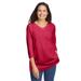 Plus Size Women's Perfect Three-Quarter Sleeve V-Neck Tee by Woman Within in Classic Red (Size 6X) Shirt