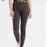 American Eagle Outfitters Pants & Jumpsuits | American Eagle Plaid Jeggings Size 4! | Color: Red/Tan | Size: 4