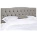 SAFAVIEH Axel Pewter Linen Upholstered Tufted Headboard (King)