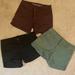 American Eagle Outfitters Shorts | American Eagle Aeo Midi Twill Shorts Bundle Sz 0 | Color: Black/Green | Size: 0