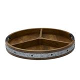 Gourmet Basics by Mikasa Lazy Susan with Galvanized Metal Band