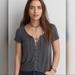 American Eagle Outfitters Tops | American Eagle Lace Up Top | Color: Gray | Size: M