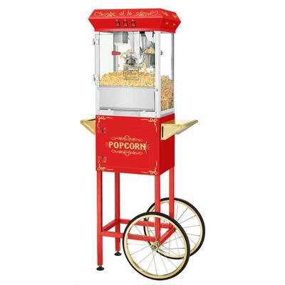 Superior Popcorn Popper Machine With Cart (Red)