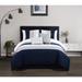 Chic Home Lani 5 Piece Color Block Pleated Comforter Set