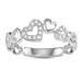 HDI 0.10CTTW Sterling Silver Diamond Accent Heart Ring